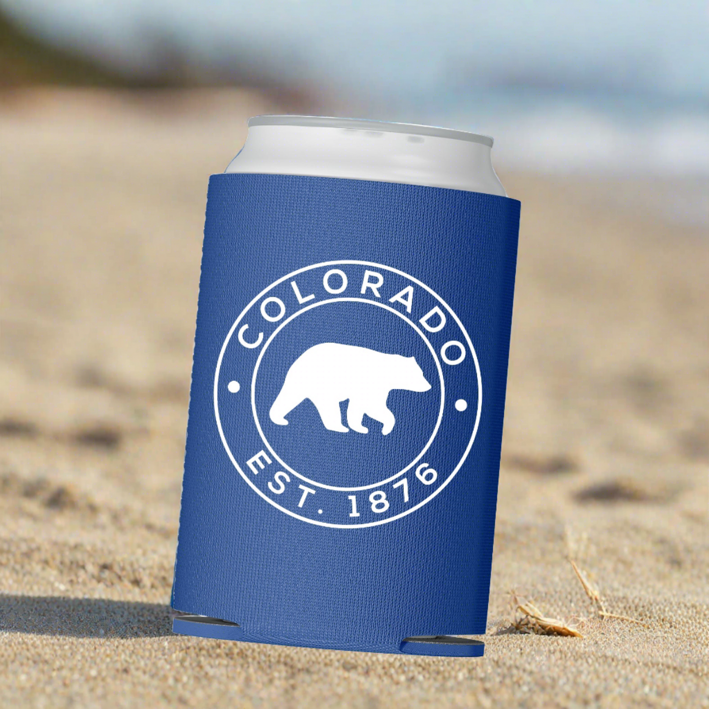 Circle Bear Colorado Can Cooler