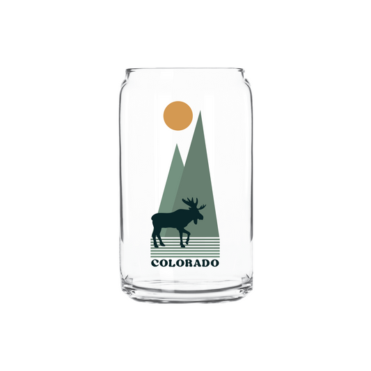 Iconic Moose Beer Can Glass