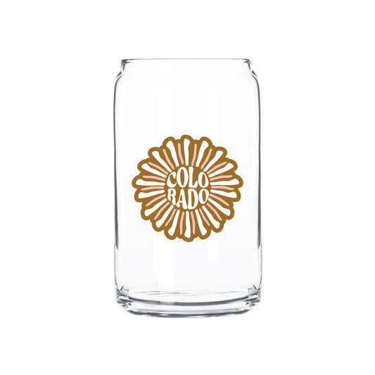 Colorado Daisy Beer Can Glass