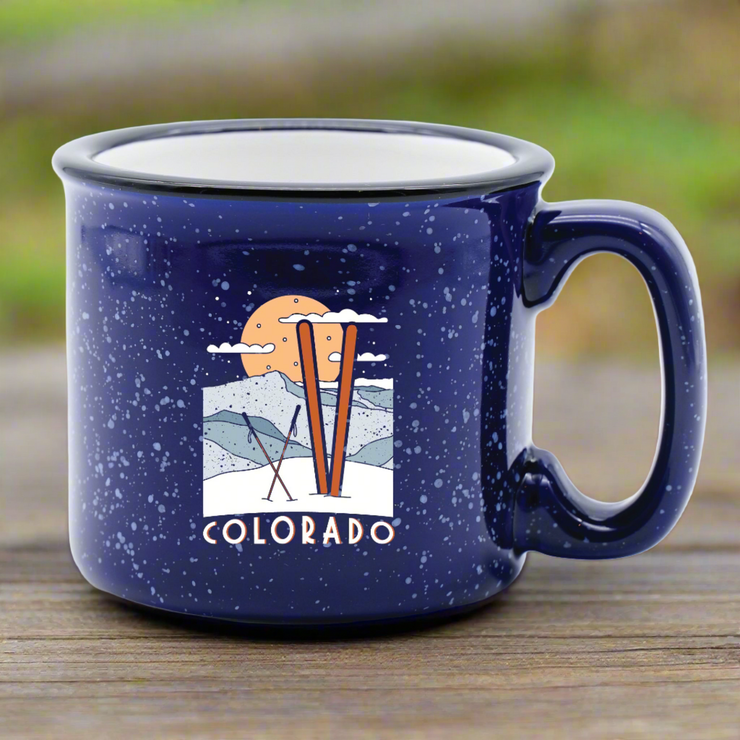 Snowy Peak Campfire Mug