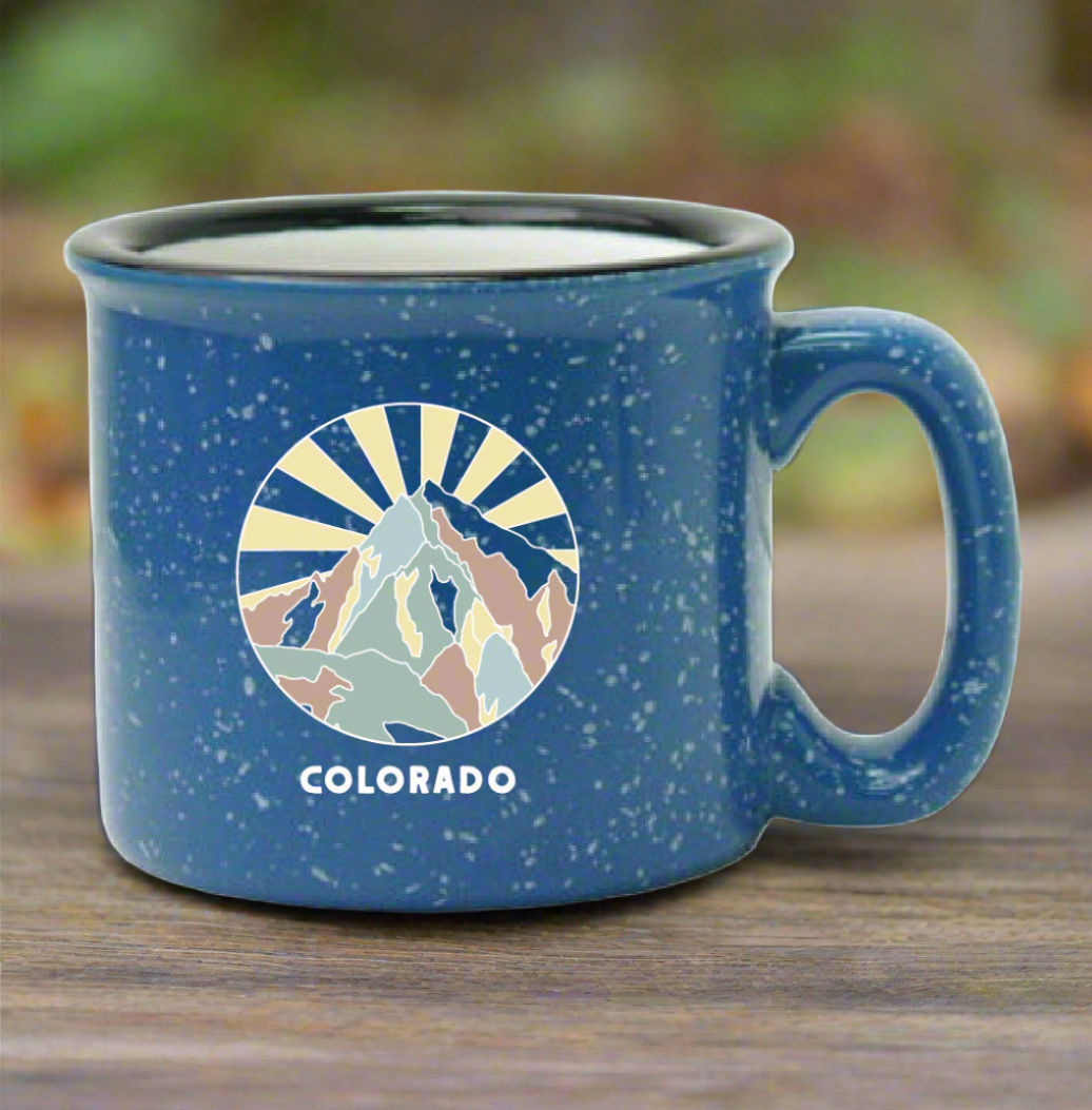 Muted Mountain Novelty Campfire Mug
