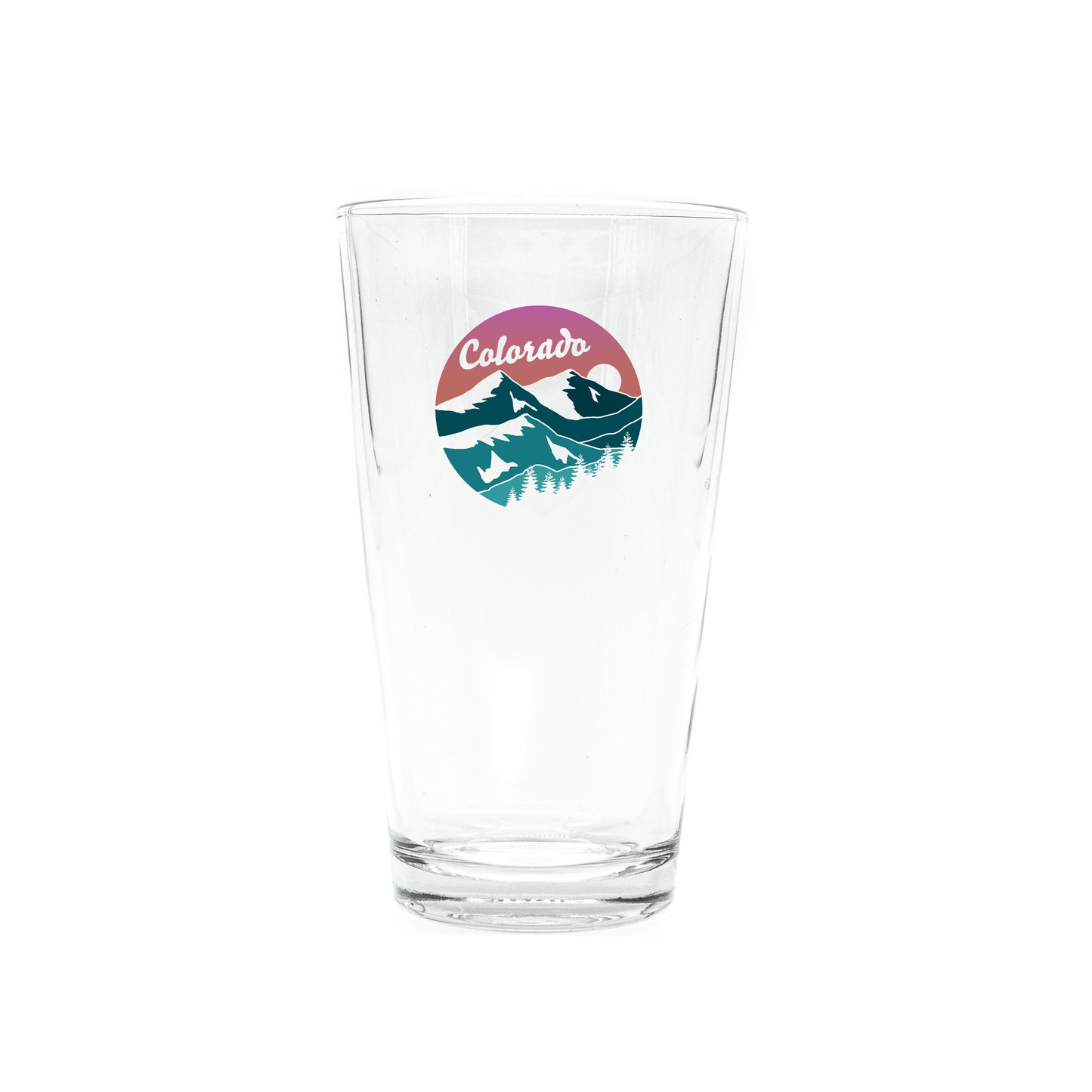 Retro Mountains Pint Glass