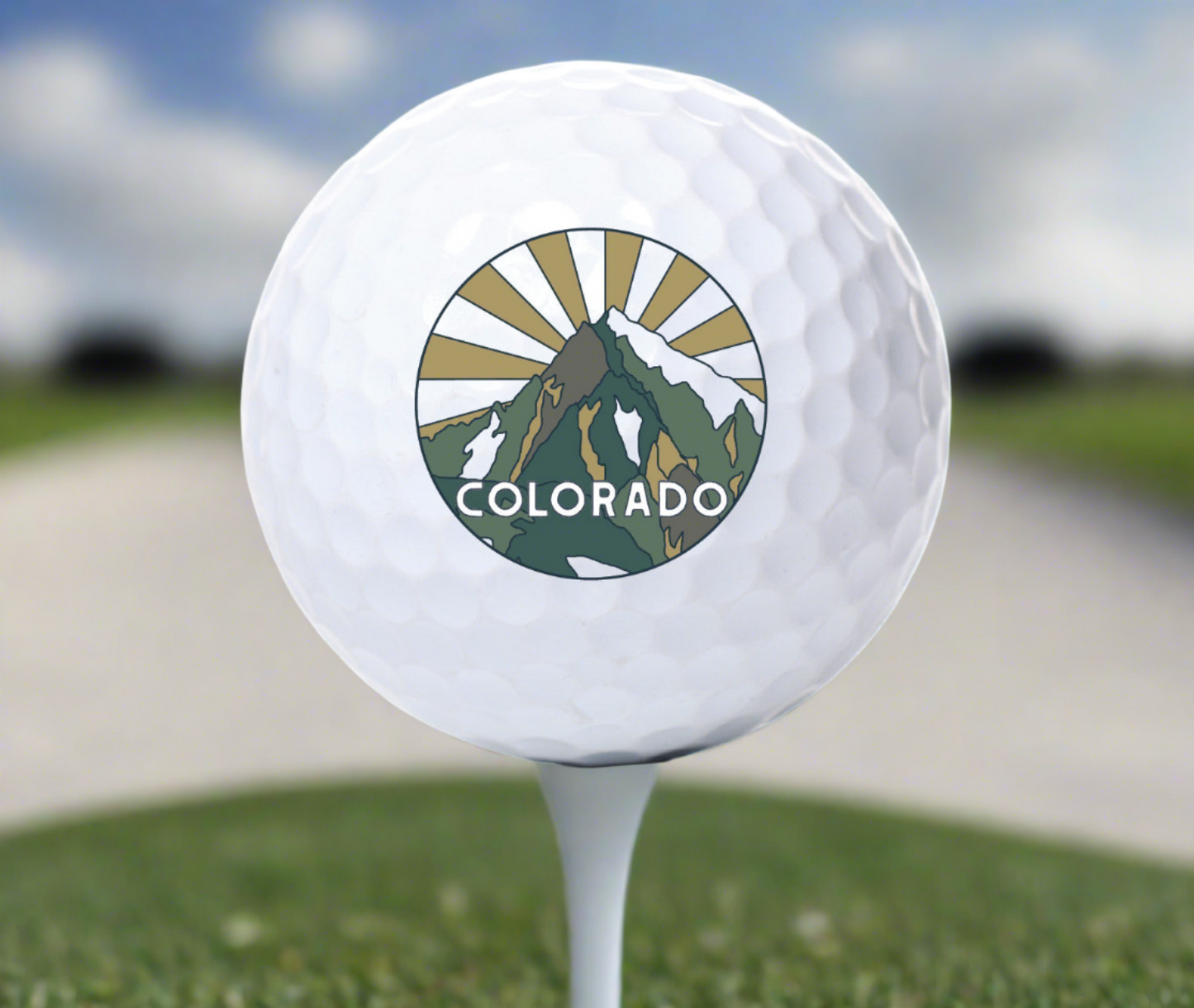 Colorado Mountain Novelty Golf Ball