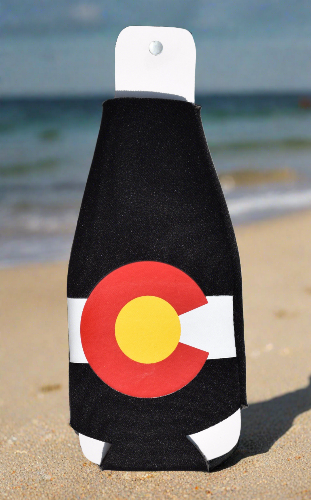 Colorado Flag Bottle Coolers - Black