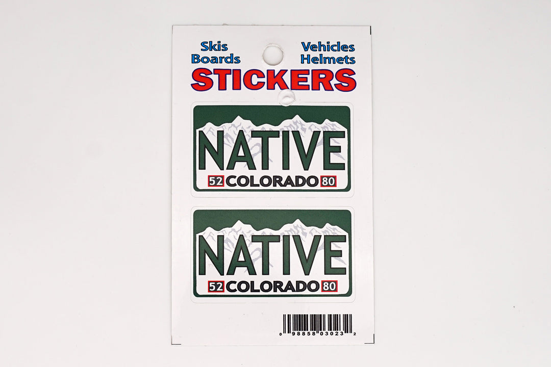 Colorado Native License Plate Sticker