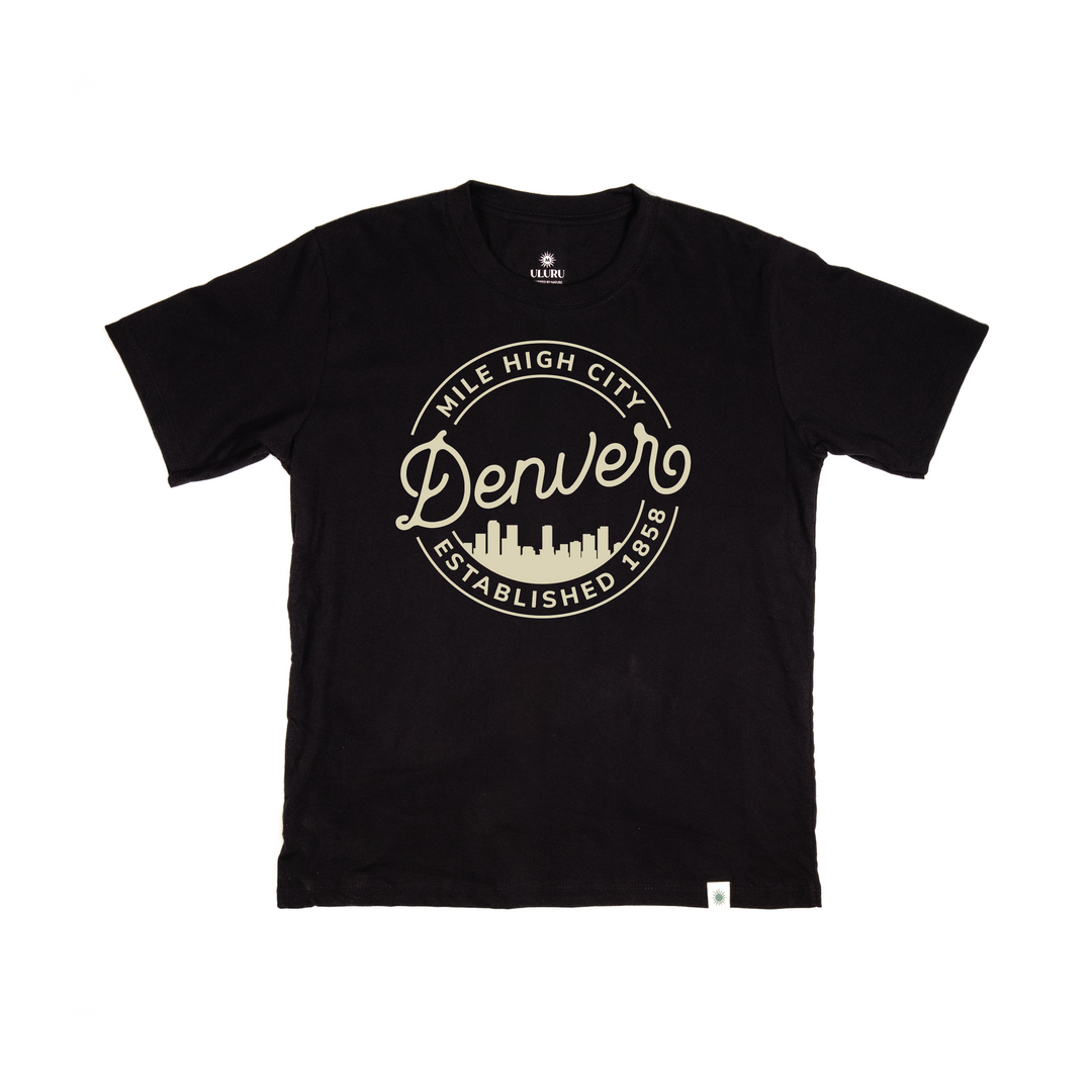 Denver Stamped Khoa Black Shirt - Unisex