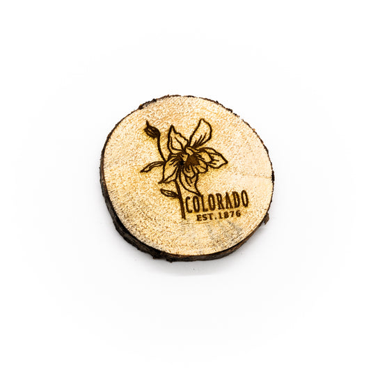 Colorado Wildflower Wood Coaster