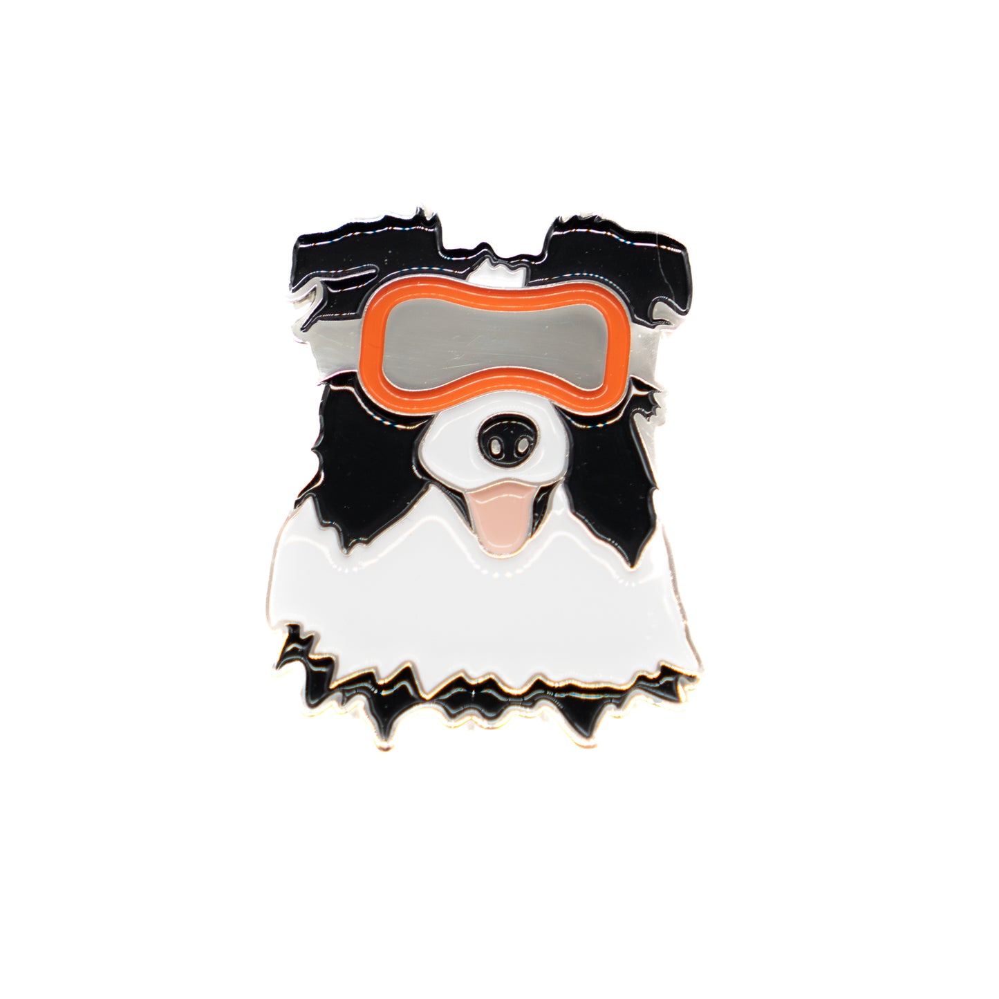 Border Collie Snow Dog Pin