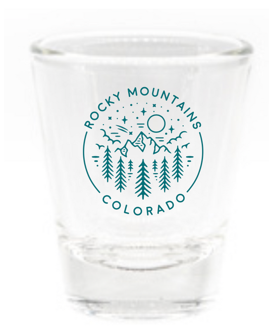 Rocky Mountain Colorado Shot Glass