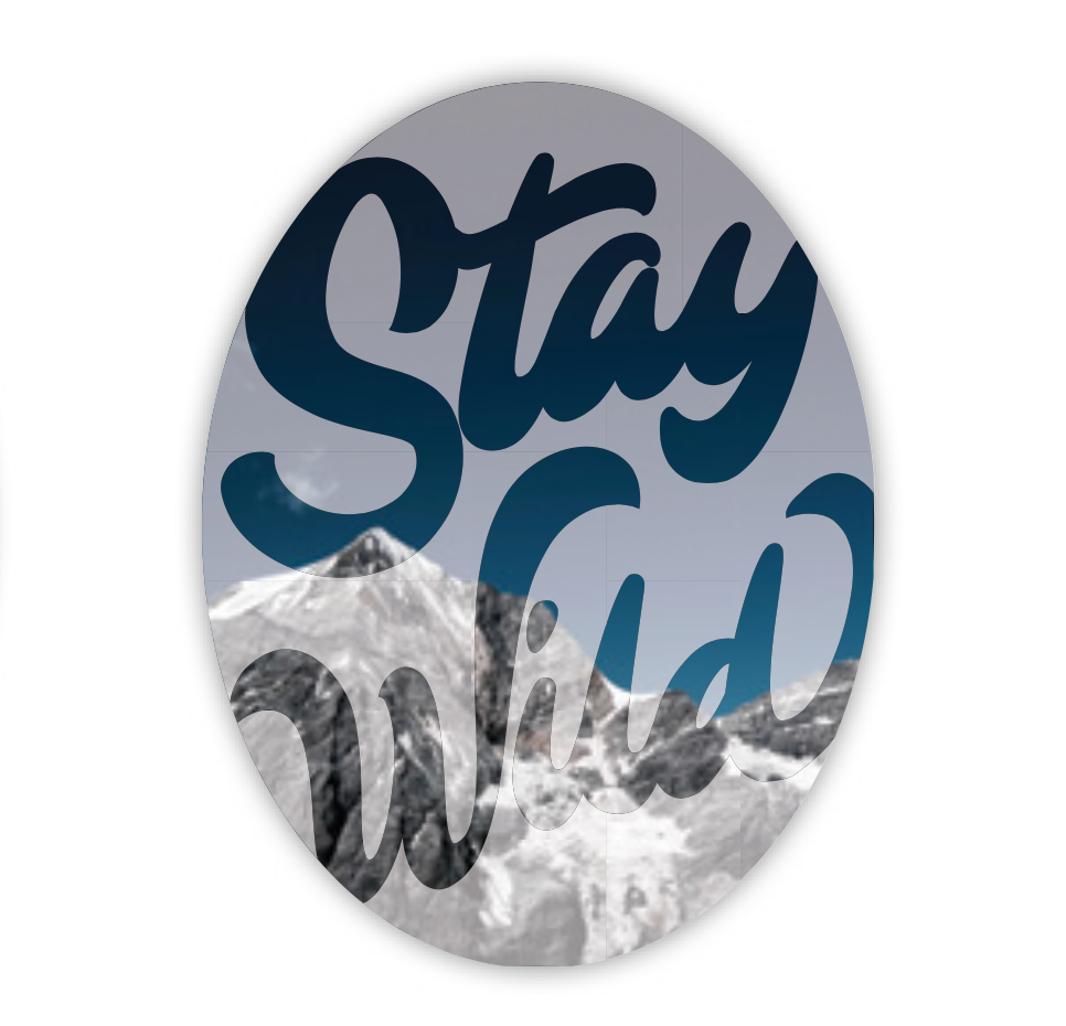 Stay Wild Oval Sticker