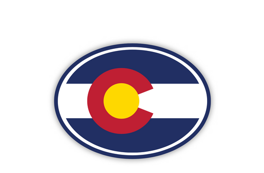 Oval Colorado Flag Sticker