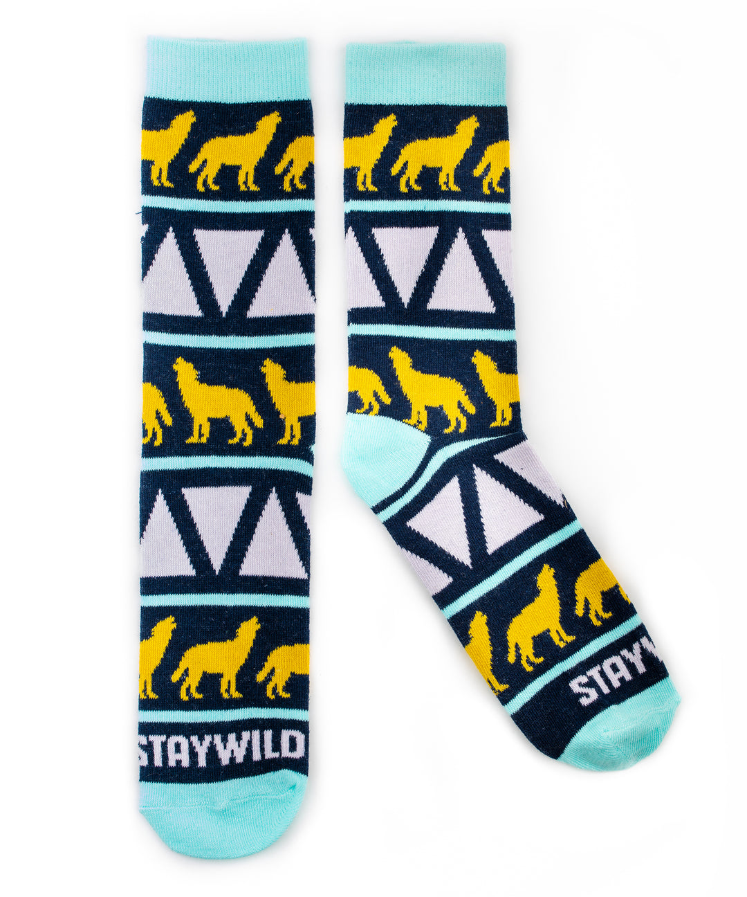 Wild Wolf Blue Socks