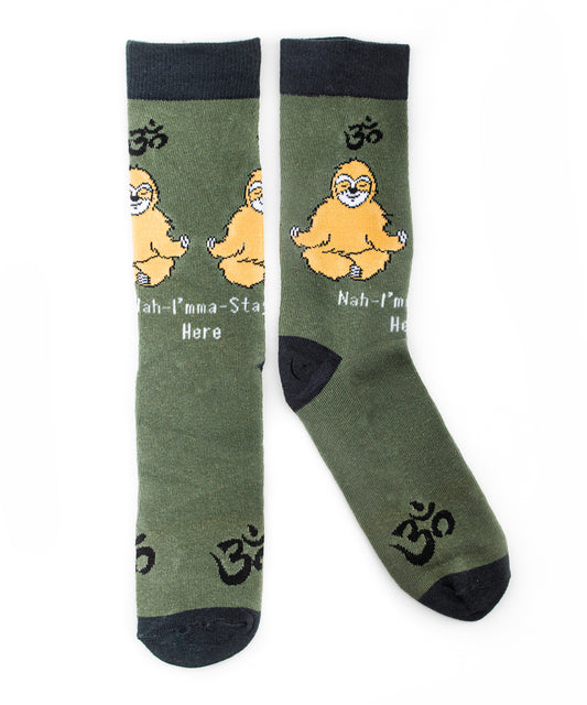 Nah-Imma-Stay Sloth Socks