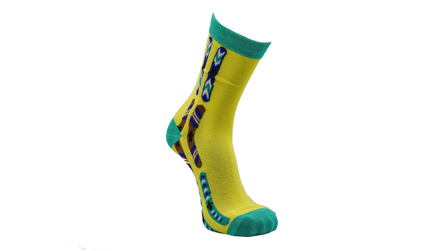 Yellow Vintage Ski Socks