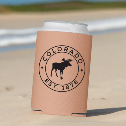 Circle Moose Colorado Can Cooler