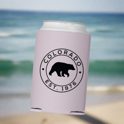Circle Bear Colorado Can Cooler