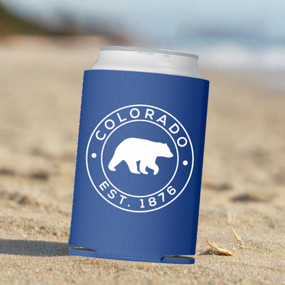 Circle Bear Colorado Can Cooler