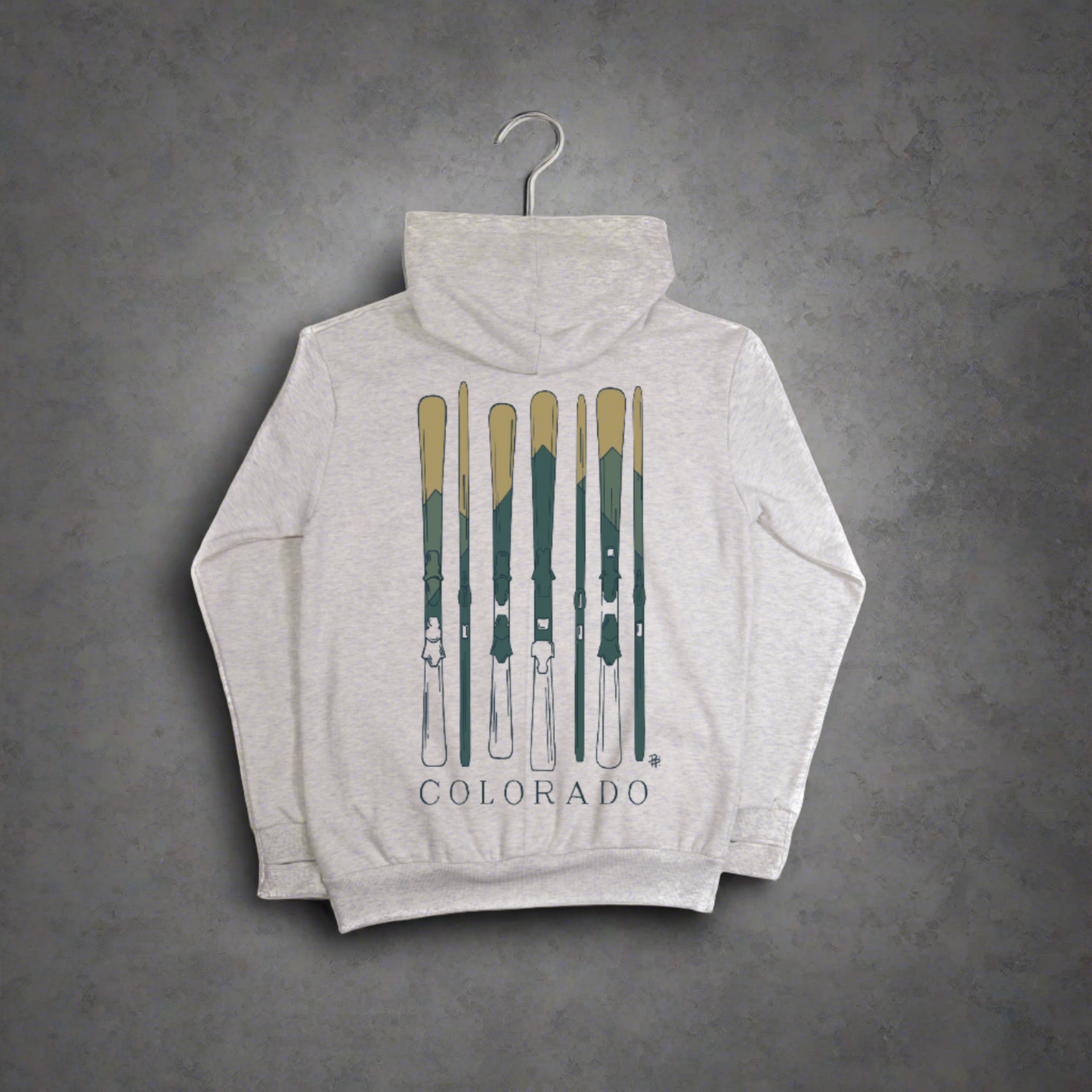 Vintage Skis Colorado Oatmeal Classic Hoodie