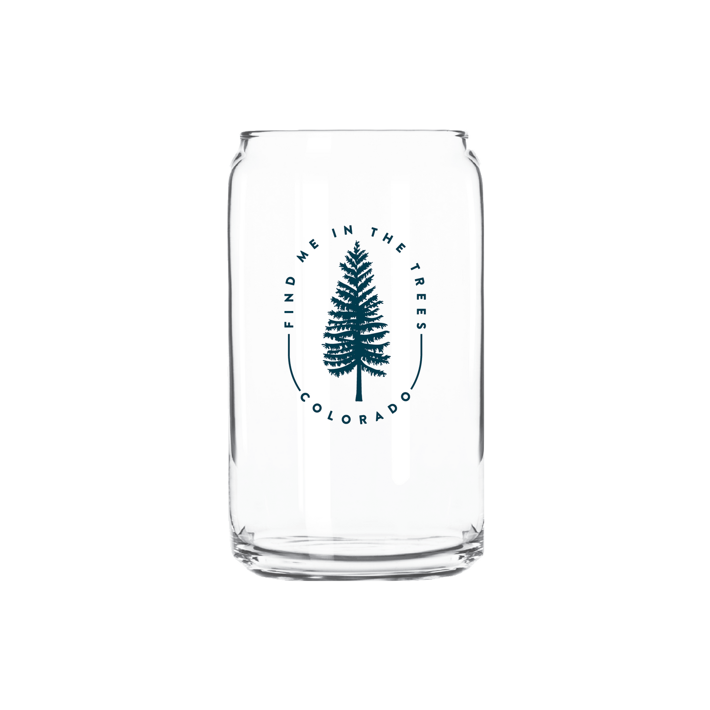 Find Me In The Trees Beer Can Glass