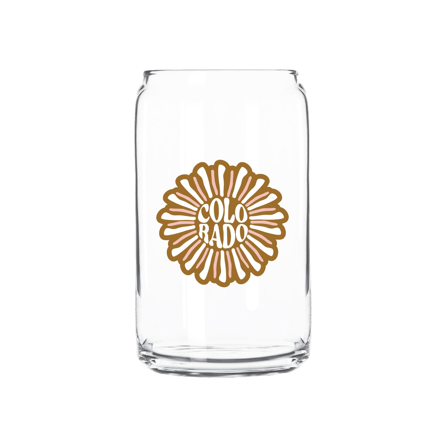 Colorado Daisy Beer Can Glass