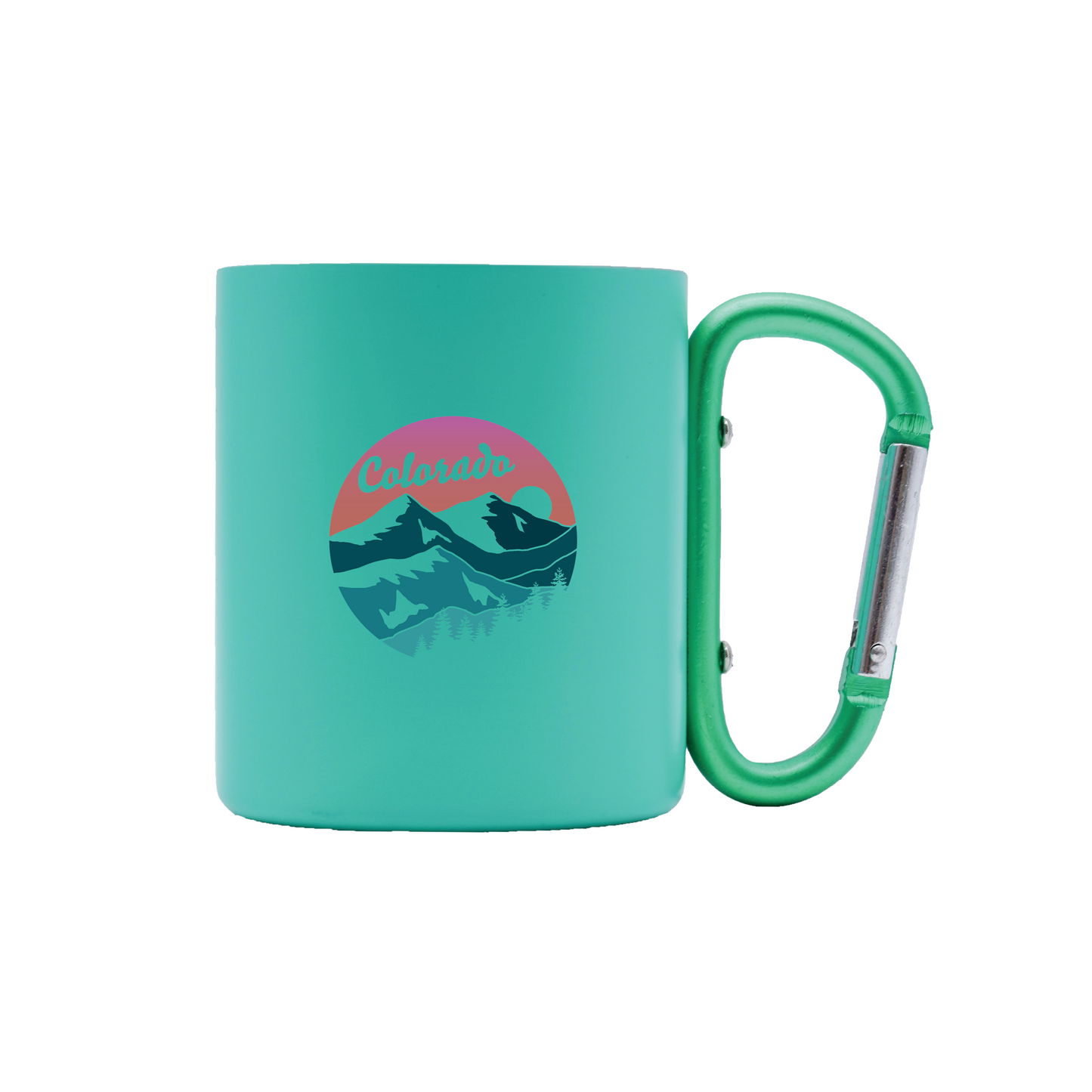 Colorado Mountain Turquoise Carabiner Mug