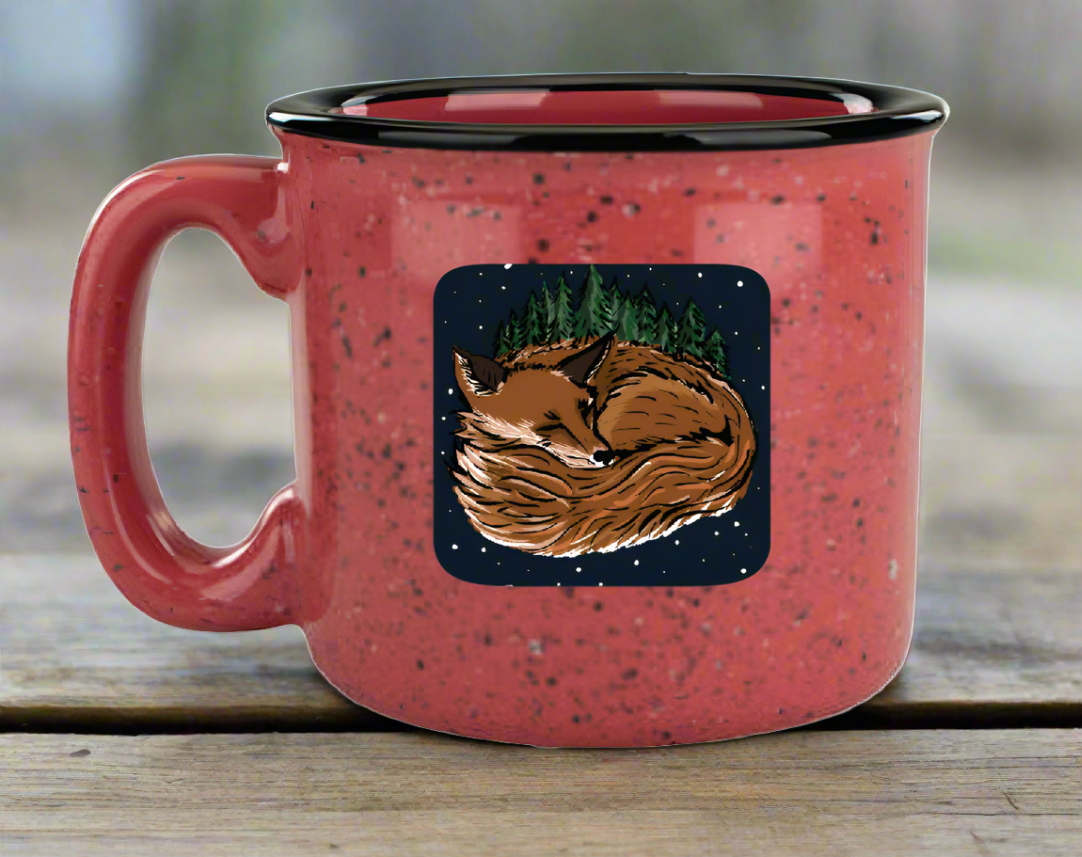 Sleeping Fox Novelty Campfire Mug