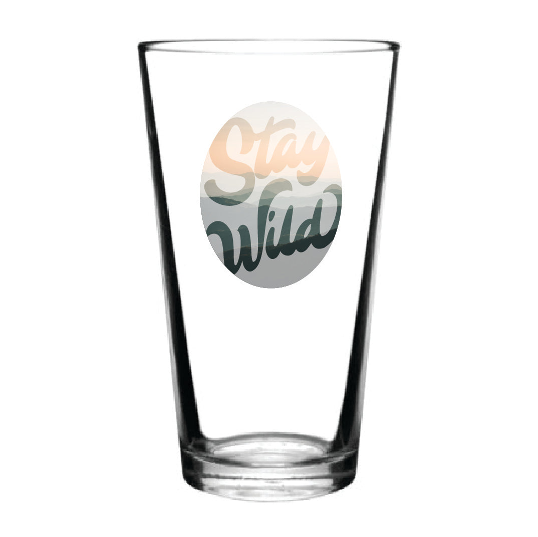 Stay Wild Sunset Pint Glass