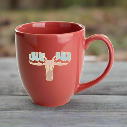 Pastel Moose Novelty Bistro Mug