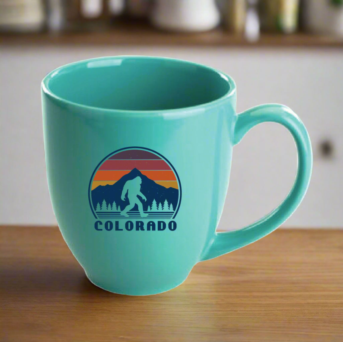 Sunset Sasquatch Novelty Bistro Mug