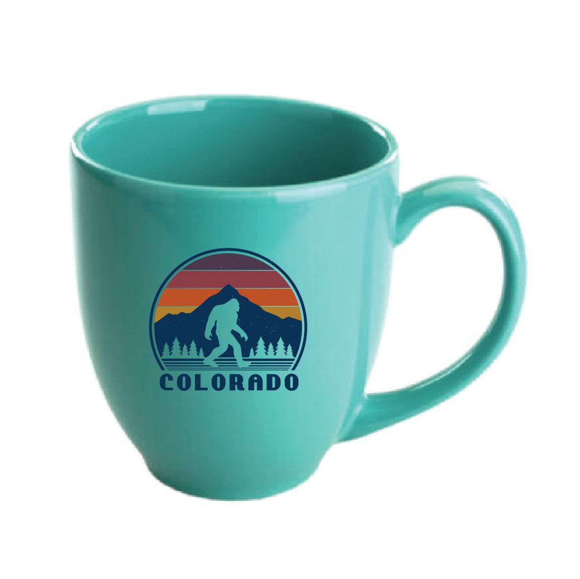 Sunset Sasquatch Novelty Bistro Mug