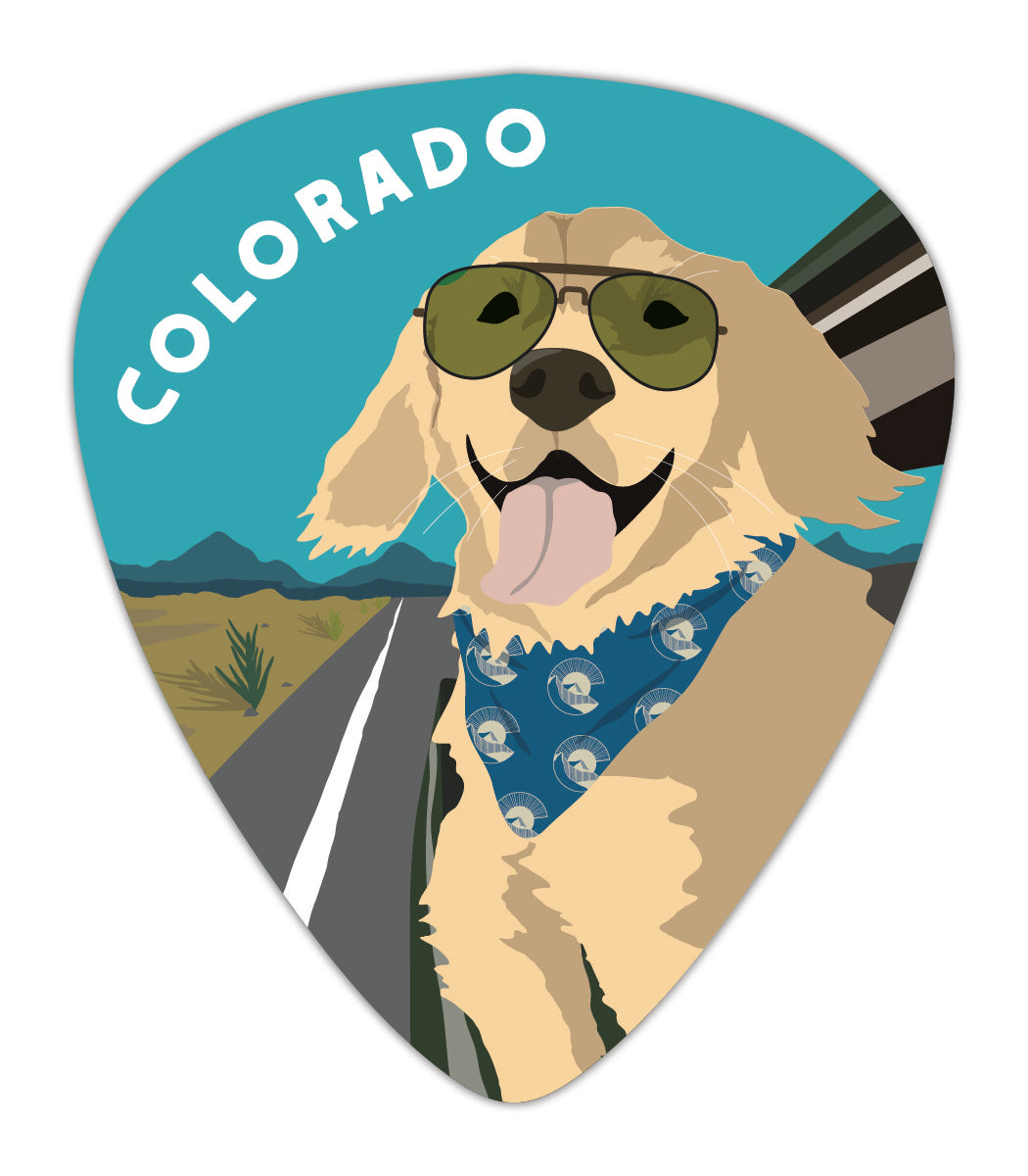 On the Road Dog Guitar Pick