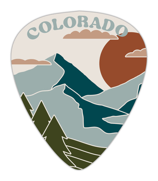 Muted Mountain Guitar Pick