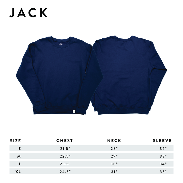 Crewneck Sweatshirt Sizing | Jack