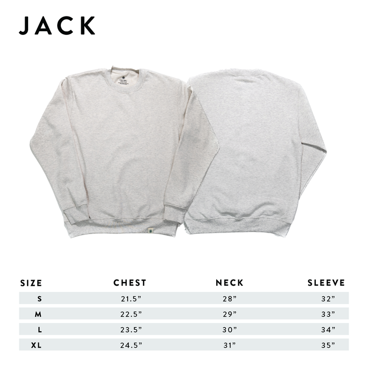 Crewneck Sweatshirt Sizing | Jack