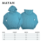 Lightweight Cowl Neck Hoodie Sizing | Mayan