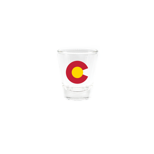 Colorado Flag Clear Shot Glass