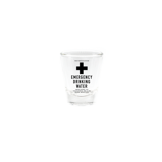 Emergency Drinking Water Clear Shot Glass