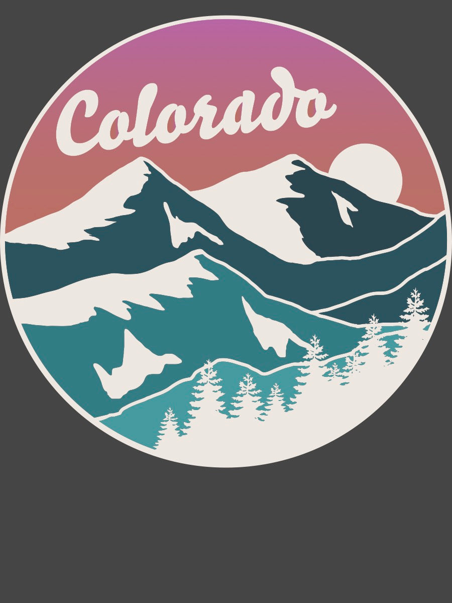 Retro Mountains Sticker