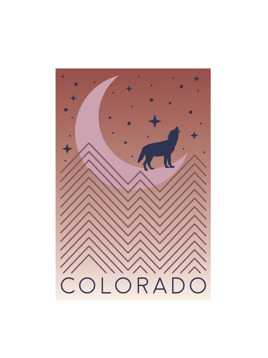 Moon Wolf Sticker