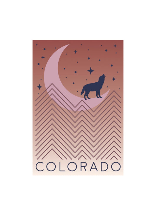 Moon Wolf Sticker