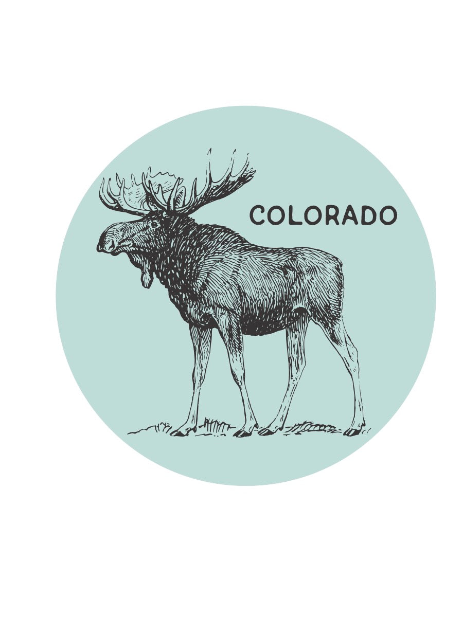 Standing Moose Sticker