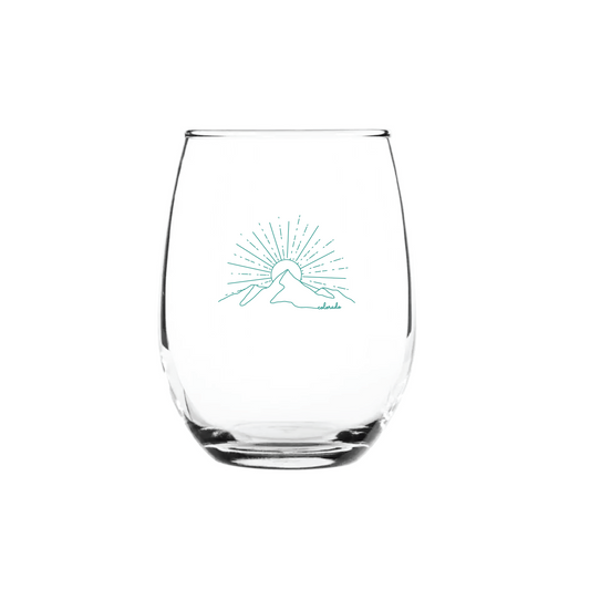 Sunrise Mountain Tall Stemless Wine Glass