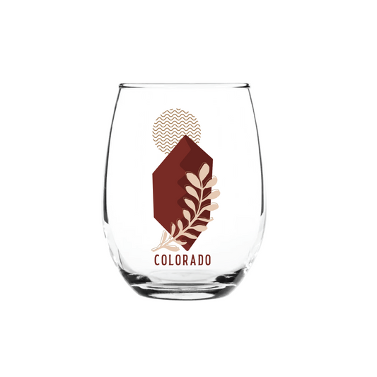Colorado Fern Tall Stemless Wine Glass