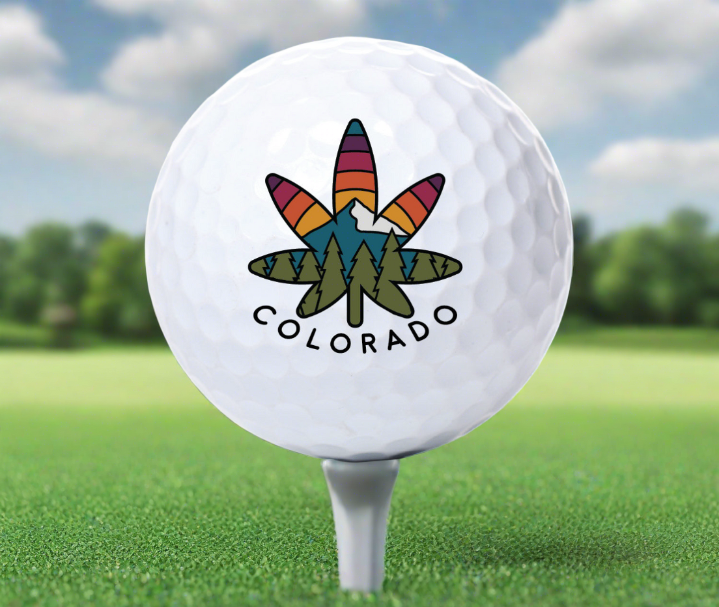 MJ Mountain Novelty Golf Ball