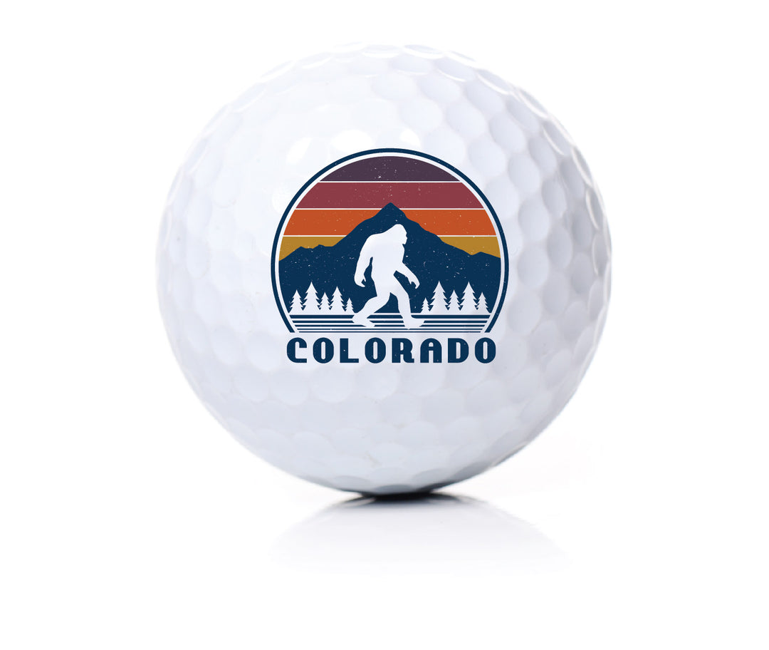Sunset Sasquatch Novelty Golf Ball