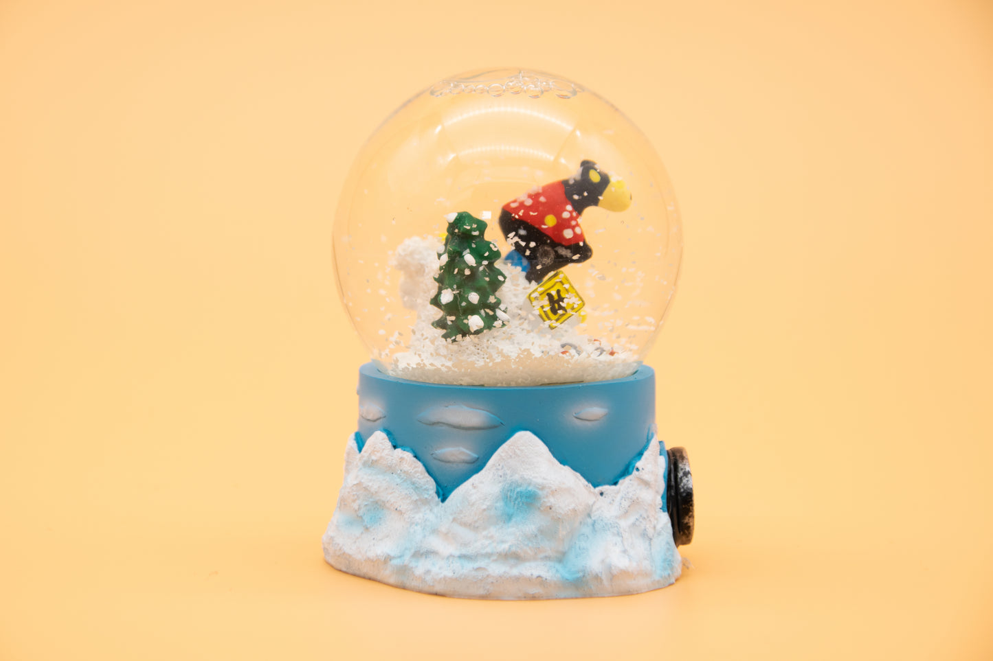 Skiing Bear Small Snow Globe