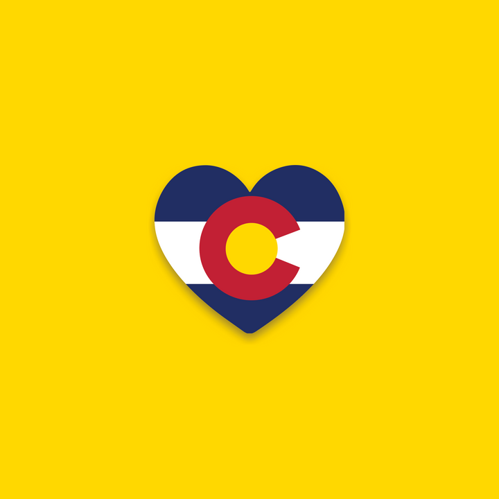 Heart Colorado Flag Sticker
