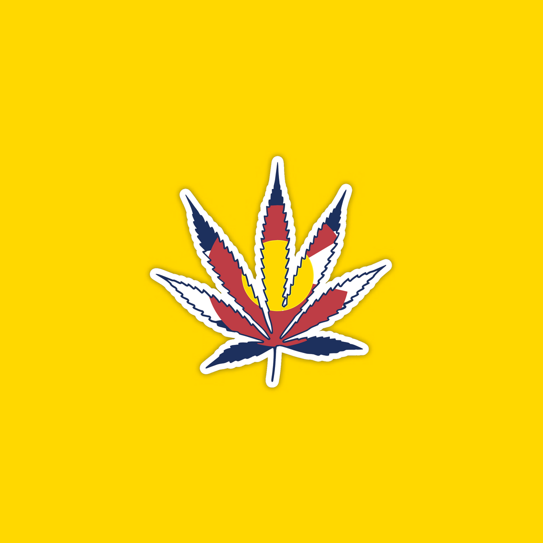 Colorado Flag Marijuana Sticker