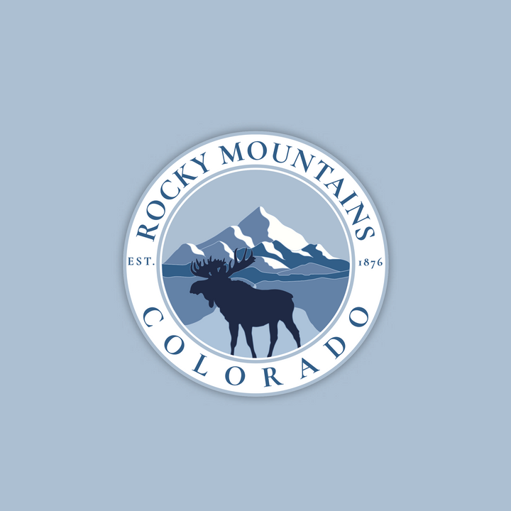 Colorado Blue Moose Sticker