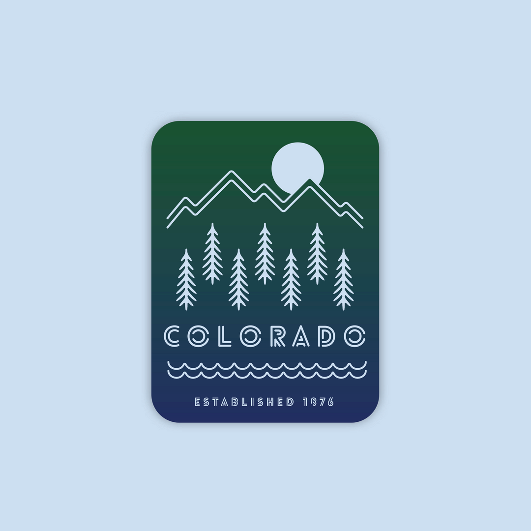 Colorado Mountain Trees Sticker